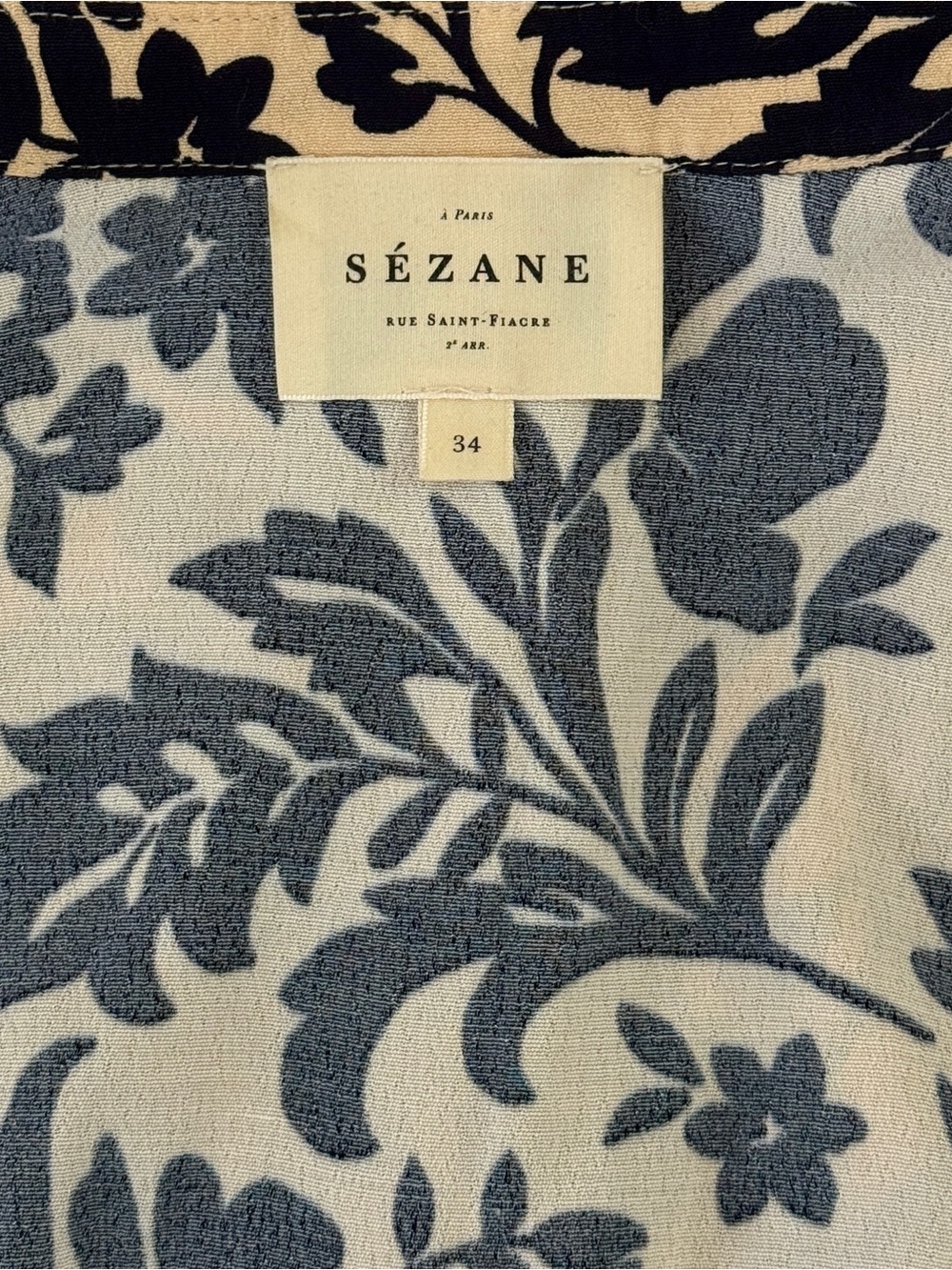 NWOT Sezane Maxi Floral Long-Sleeve Fernanda Shirt Dress - Picture 7 of 8